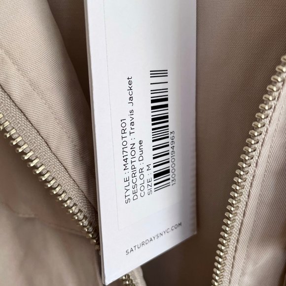 SATURDAYS NYC TRAVIS JACKET DUNE SIZE M - Picture 9 of 14